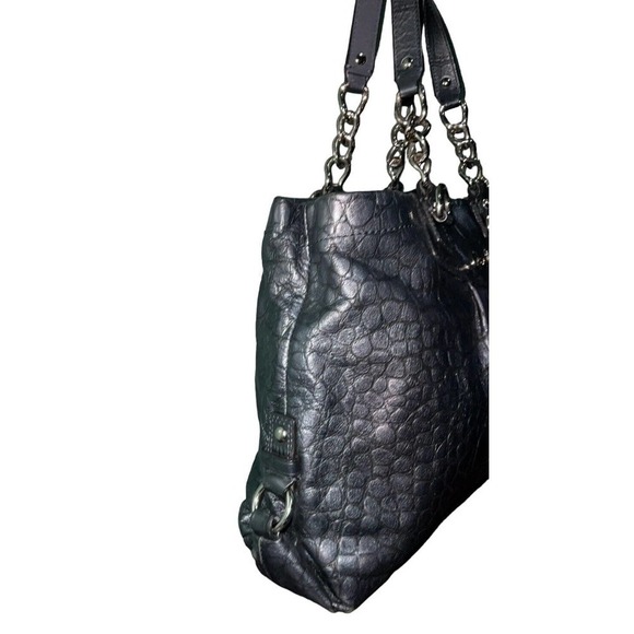 Coach Ashley F17661 Camel Bluish Gray Color Alligator Leather Carry all Tote Bag - Picture 3 of 13